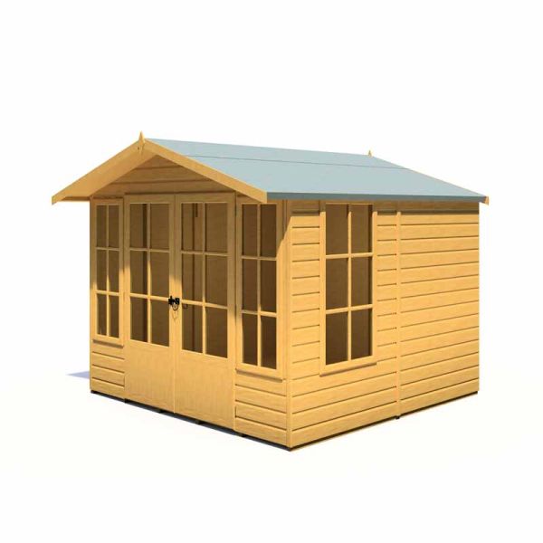 Delmora 8 x 8 Shiplap Summerhouse - Wood - L272.7 x W261.3 x H217.4 cm