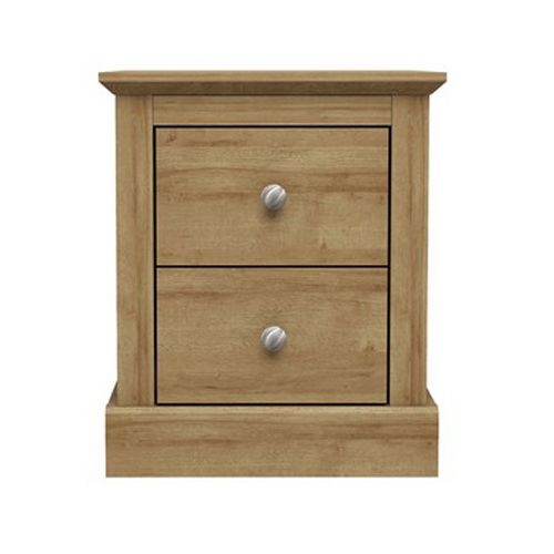 Devon Bedside Cabinet - Particle Board - L39.5 x W45.9 x H55.2 cm - Oak