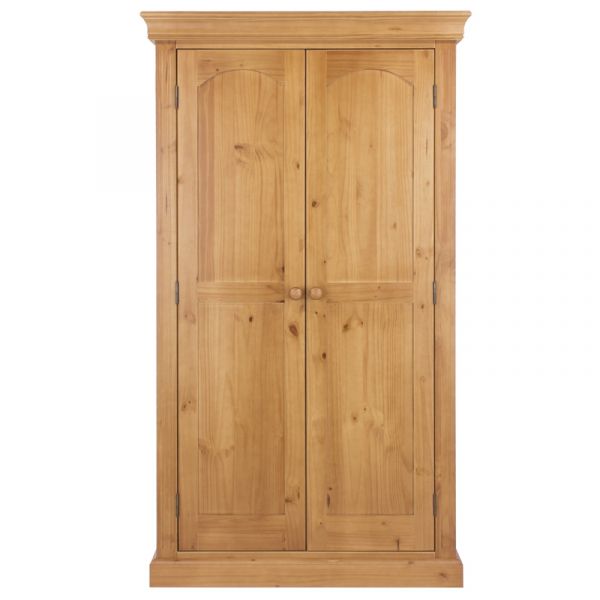 Highland Home EB Assembled Antique Lacquered Pine 2 Door Wardrobe (Assembly Required)
