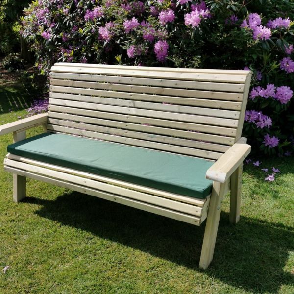 Ergonomic 3 Seat Bench, Wooden Garden Furniture - L75 x W170 x H105 cm - Fully Assembled