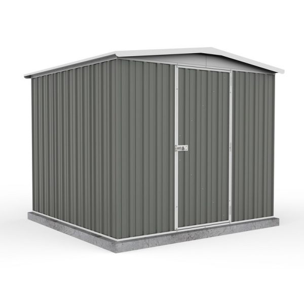 Absco 2.26 x 2.18 m Woodland Regent Shed - Metal - L218 x W226 x H200 cm - Grey