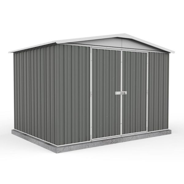 Absco 3 x 2.18 m Woodland Regent Shed - Metal - L218 x W300 x H206 cm - Grey