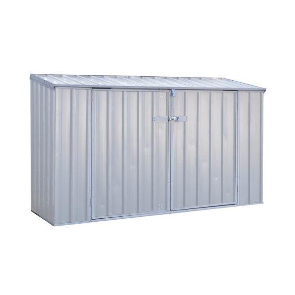 Absco Bike Store 2.26m x 0.78m - Zinc - L77.9 x W225.9 x H130.9 cm