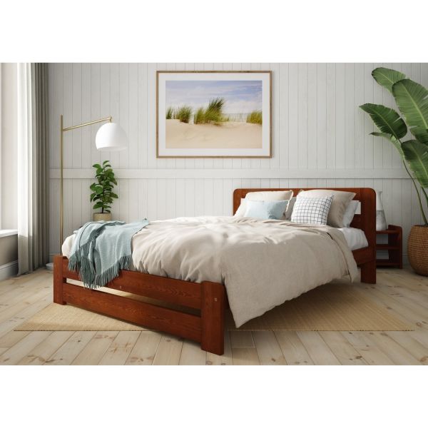 Aurora Bed Frame 4 Feet 6 Inch - Wood - L197 x W146 x H80 cm - Bear