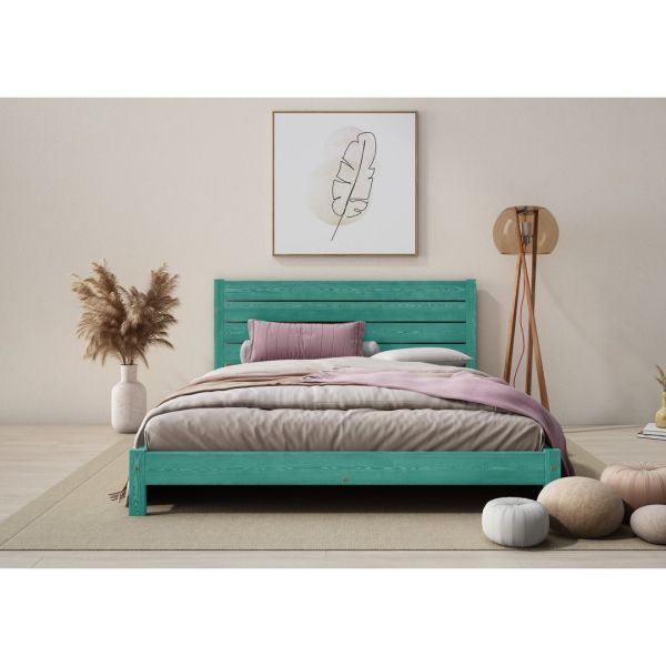 Shibui Bed Frame 3 Feet - Wood - L197 x W98 x H90 cm - Denim