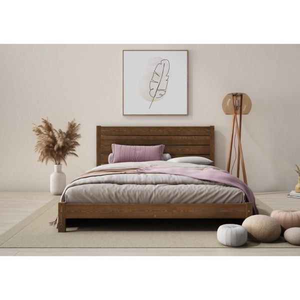 Shibui Bed Frame 4 Feet - Wood - L197 x W128 x H90 cm - Palisander