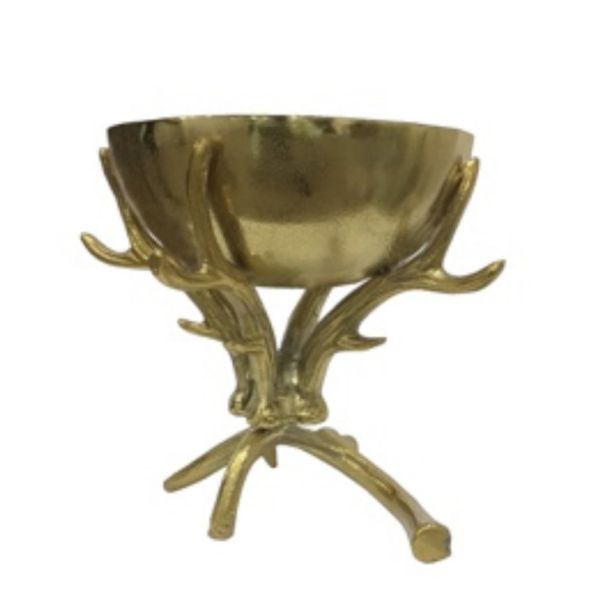 Stag Bowl - Nickel - L16 x W16 x H30 cm