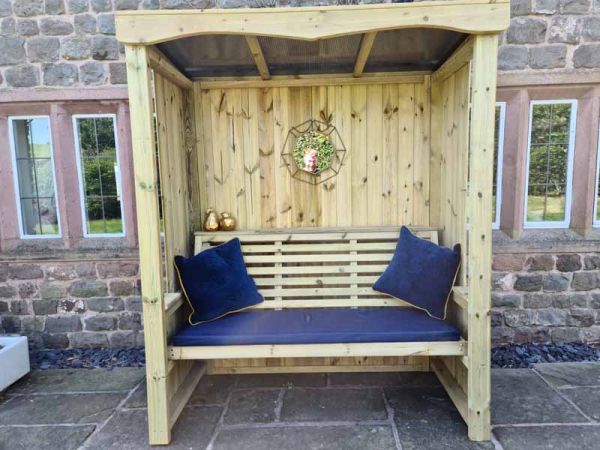Covered discount garden bench