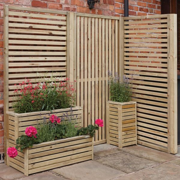 Vertical Slat Panel (Pack of 2) - Timber - L4.5 x W90 x H180 cm - Natural