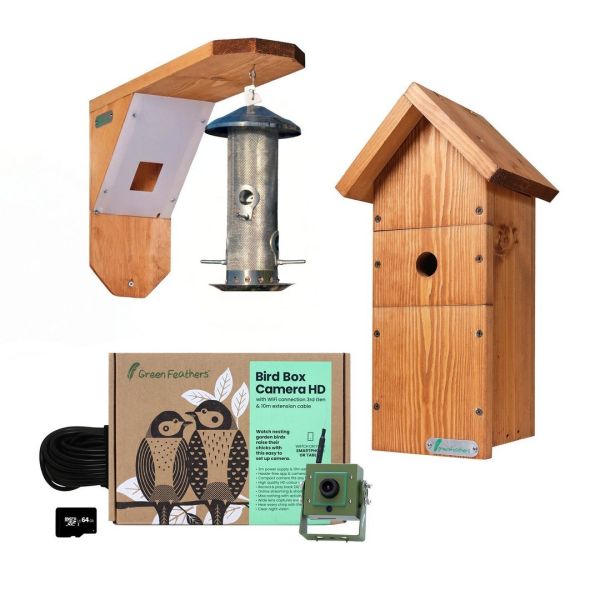 Bird Box and Bird Feeder Garden WiFi Camera Kit - L53 x W36 x H22 cm