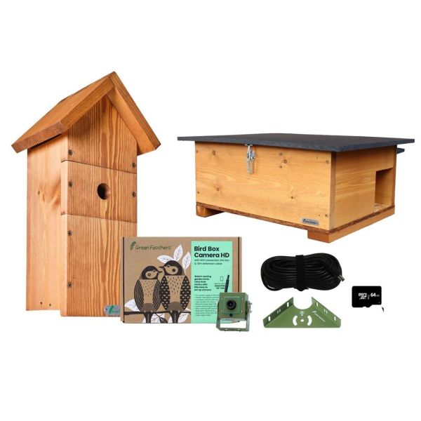 Bird Box and Hedgehog House Complete Garden WiFi Camera Kit - L53 x W36 x H22 cm