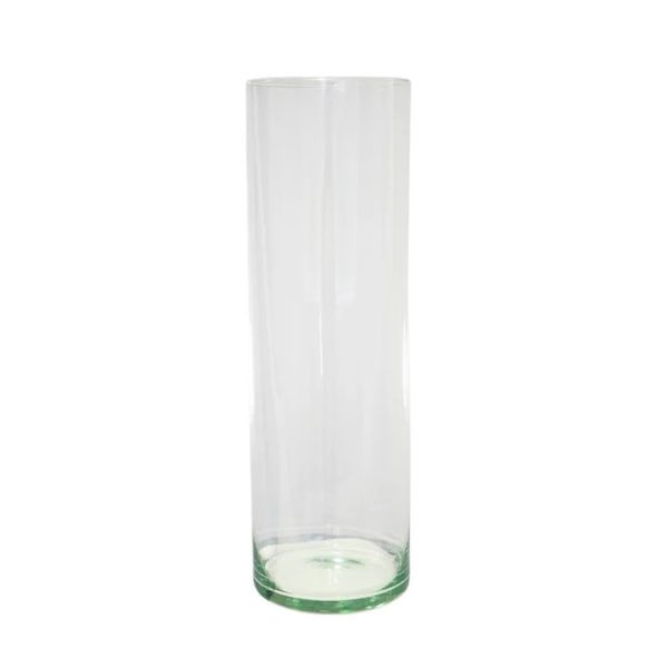 Cylinder Lantern with Sand - Glass - L12 x W12 x H26 cm - Clear