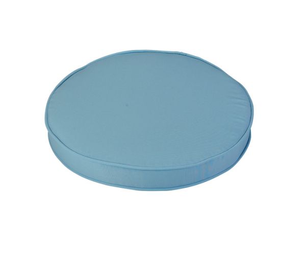 Romantic Chair Cushion Round Placid - Blue