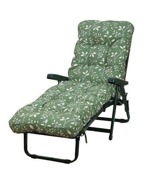 Deluxe Sun Lounger Bed Country - L115 x W65 x H94 cm - Green