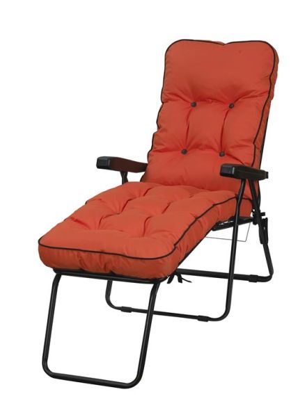 Deluxe Sun Lounger Bed Burst - L115 x W65 x H94 cm - Orange