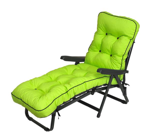 Deluxe Sun Lounger Bed - L115 x W65 x H94 cm - Lime