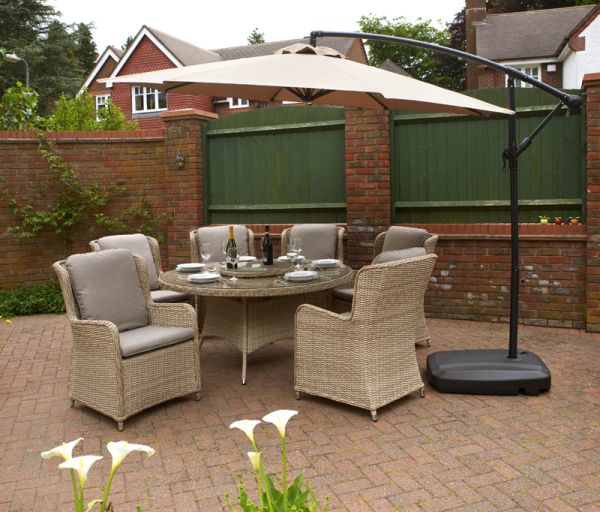 3m Cantilever Parasol - L300 x W300 cm - Mocha