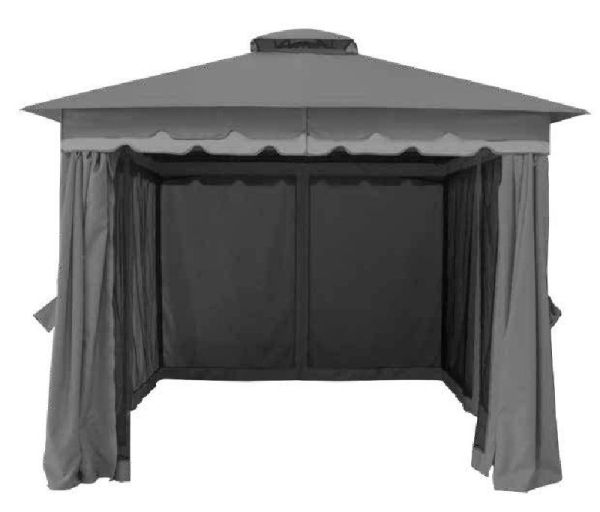 Monaco Two Tone Gazebo - L300 x W300 x H250 cm - Grey