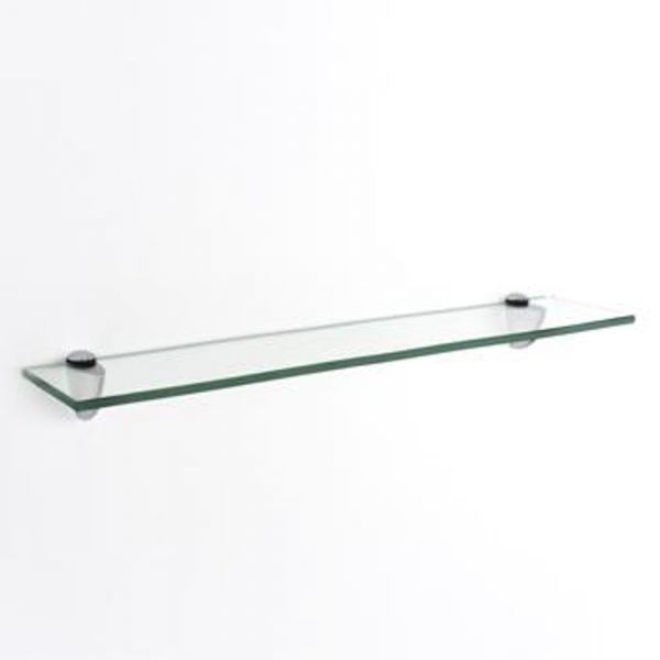 Pearl Glass Shelf Kit in Clear, 800mm x 145mm