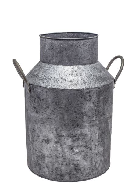 Milk Churn Planter - Iron - L33 x W28 x H43 cm - Galvanised
