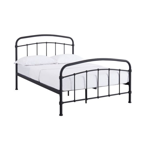 5 Feet Halston Kingsize Bed - Metal - L210 x W161 x H113 cm - Black