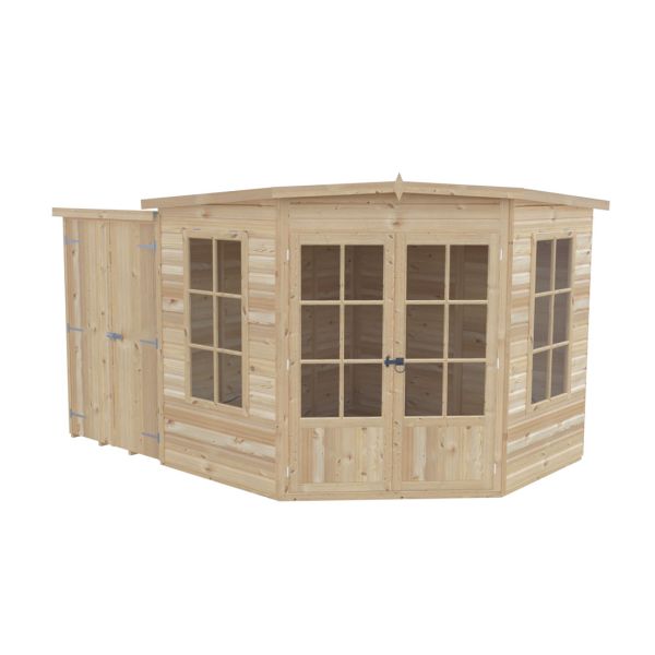 8 x 11 Feet Hampton with Side Shed - L119 x W224.8 x H190.2 cm