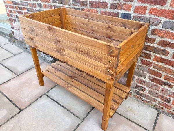 Multi Pack of 3 - The Peakes Veg Planter - Wood - L55.5 x W102 x H85 cm