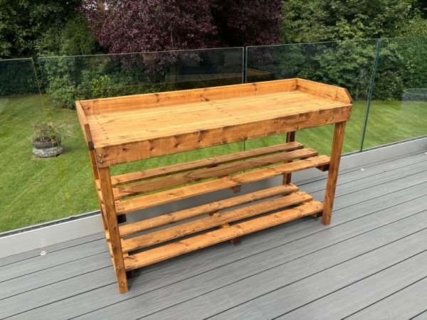 Deluxe Davenport Utility/Barbecue Extra Large Table - Timber - L50 x W145 x H90 cm