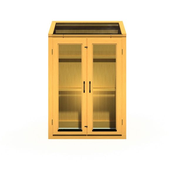 Heydon 3 x 2 Double Door Greenhouse - Timber - L59 x W105 x H157.7 cm 