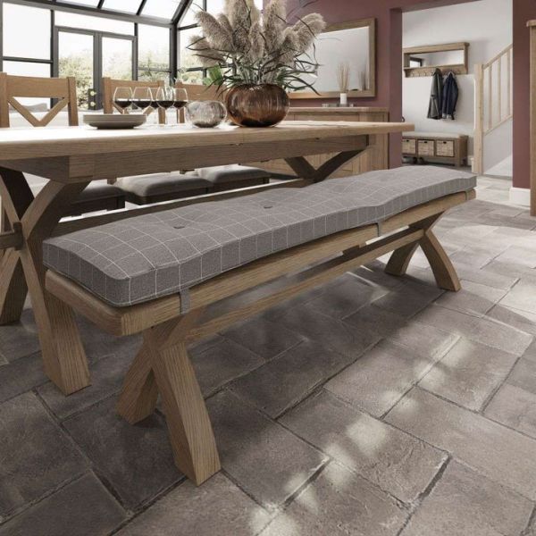 HO Bench Cushion Wool L195 x W35 x H10 cm Smoked Oak