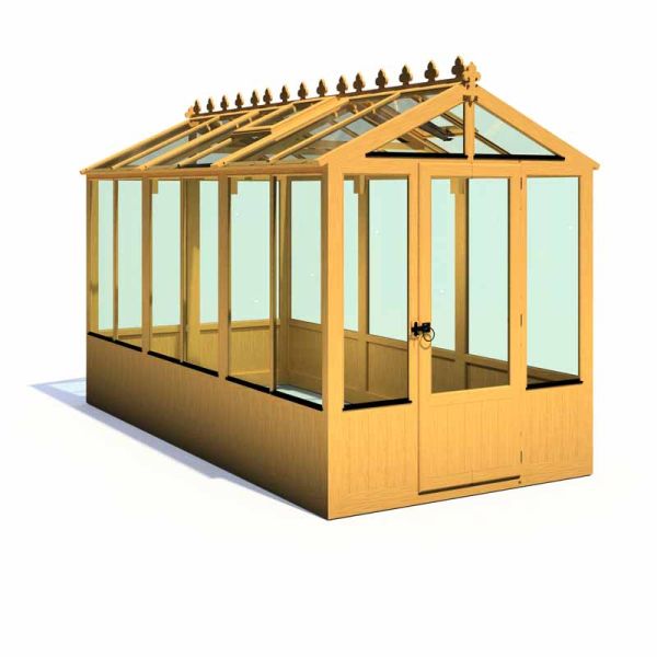 Holkham 6 x 12 Greenhouse - Timber - L357 x W190.3 x H237.3 cm