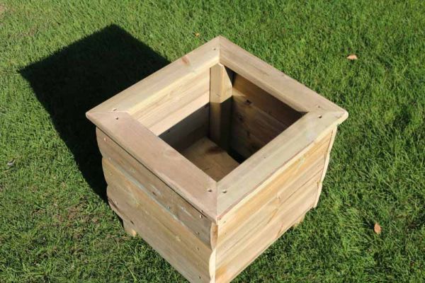 Square Planters, Wooden Garden Pot/Tub for Plants - L40 x W40 x H40 cm - Fully Assembled