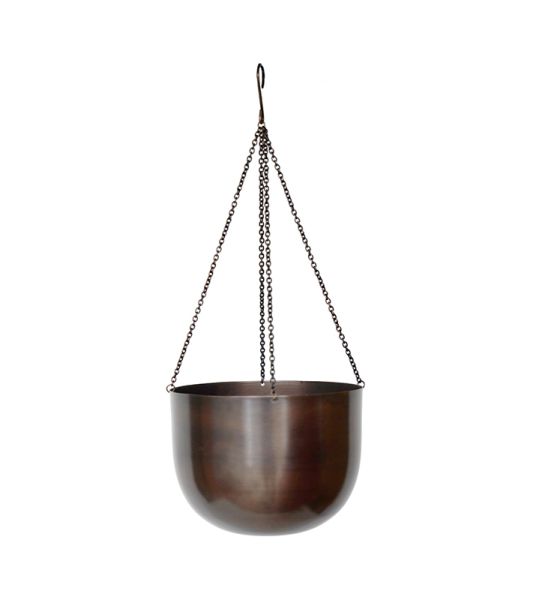 Indoor Mayfair Hanging Planter - Mild Steel - L30 x W30 x H21 cm - Mocha