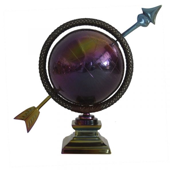 Purple Metal Arrow Style Globe 