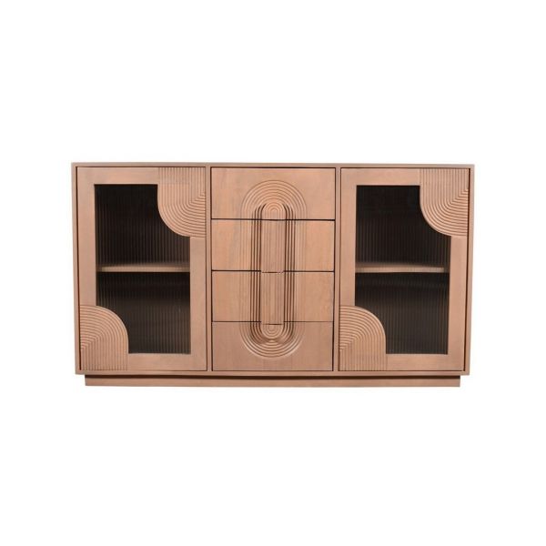 Indus Extra Large Sideboard - Solid Wooden - L40 x W150 x H85 cm - Brown