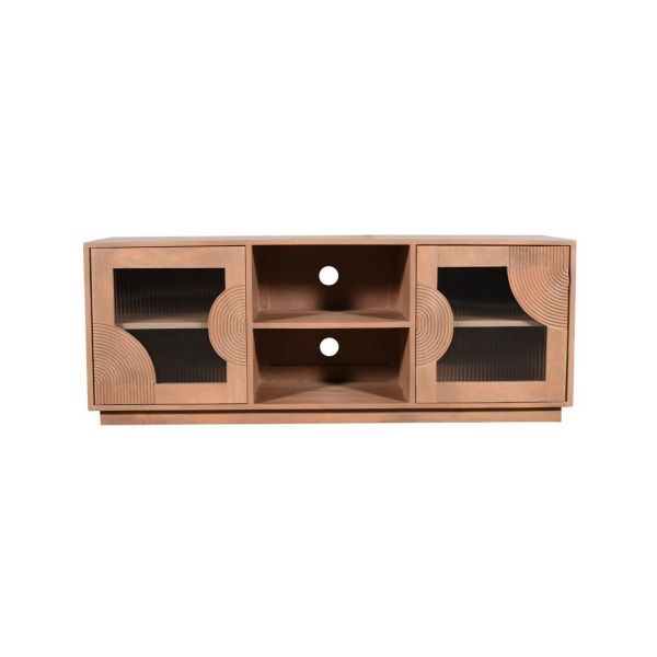 Indus Tv Cabinet - Solid Wood - L40 x W145 x H56 cm - Brown
