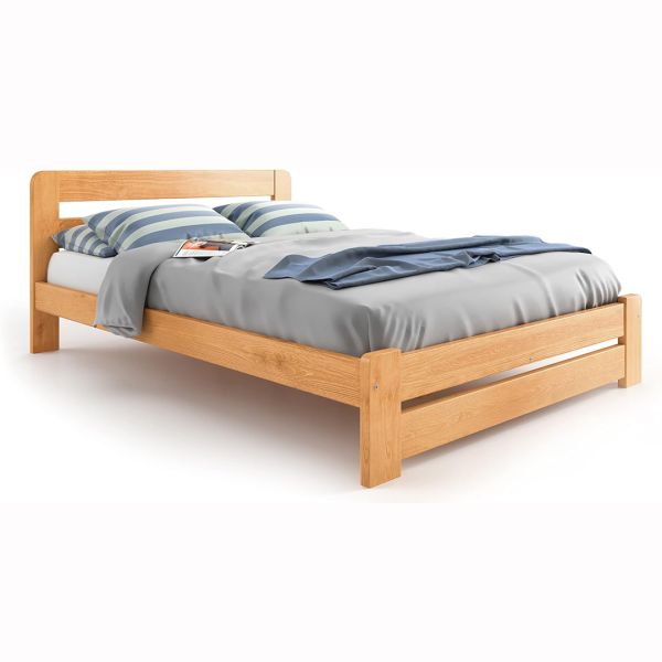 Super King Size Bed - Wood - L207 x W188 x H80 cm - Alder