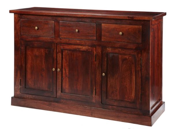 Jaipur Dark Mango Large Sideboard - Solid Mango Wood - L50 x W135 x H90 cm