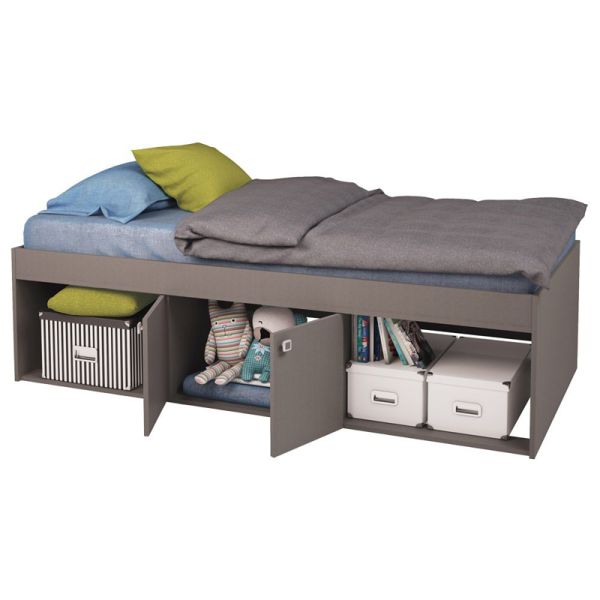 Kidsaw Low Single 3ft Cabin Bed - L196 x W96 x H51 cm - Grey