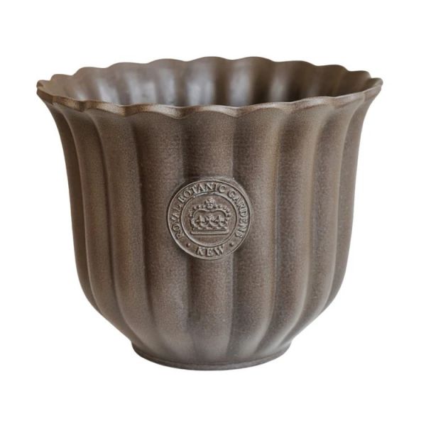 Kew Fluted Tulip Planter - Ceramic - L32 x W32 x H26 cm - Mocha