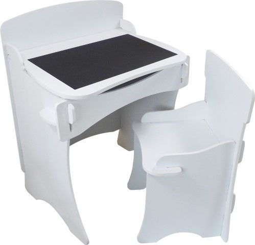 Kinder Desk and Chair - White