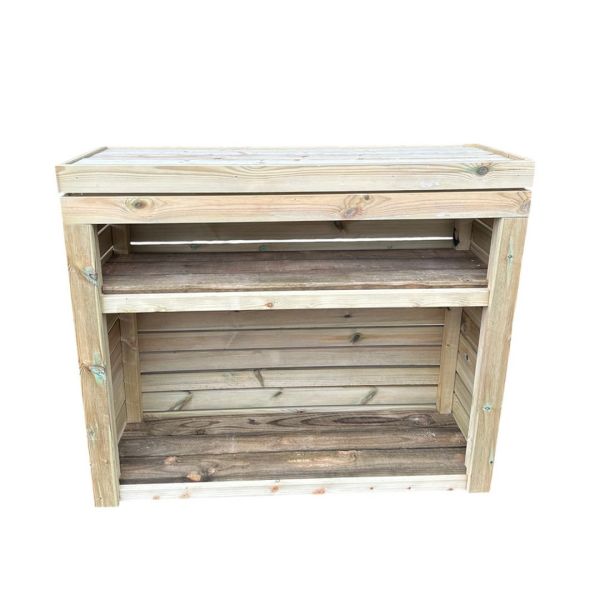London Garden Bar - Pressure Treated Wood - L120 x W40 x H100 cm