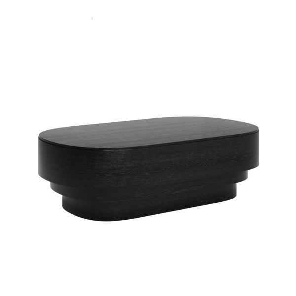 Kuma Indoor Coffee Table - Wood Variant - L60 x W100 x H30 cm - Black - Fully Assembled