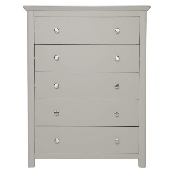 Highland Home LB Assembled Grey Painted 5 Drawer Chest 