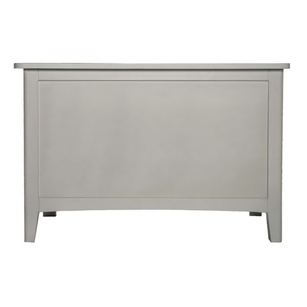 Highland Home LB Assembled Grey Painted Ottoman Storage Chest 