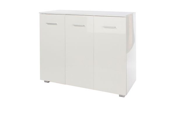 3 Door Sideboard - MDP - 80 x 32 x 168 cm - White