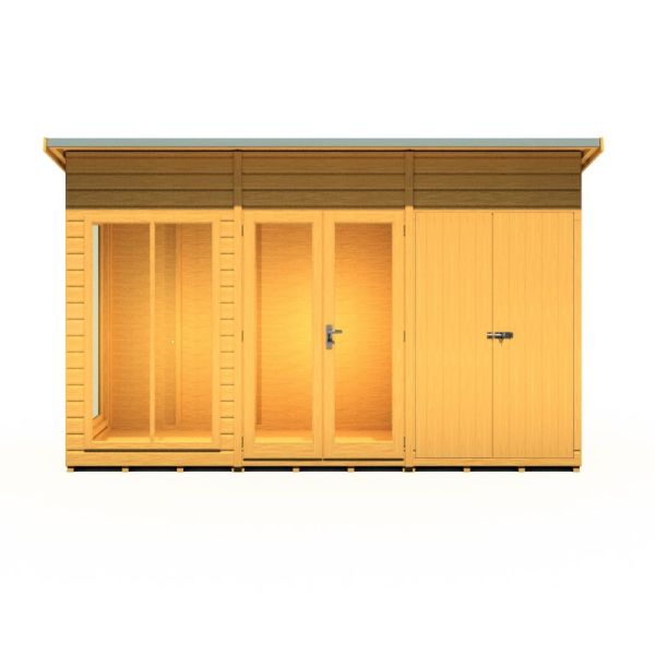 Lela 12x4 Summerhouse including Storage - L162.1 x W371.4 x H229.9 cm