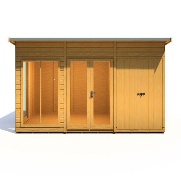 Lela 12x8 Summerhouse including Storage - L282.1 x W371.4 x H228.2 cm