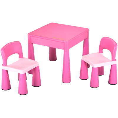 Children's Multi-purpose Table & Chair Set Pink