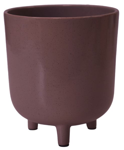 Speckled Planter - Ceramic - L20 x W20 x H24 cm - Lecce Plum